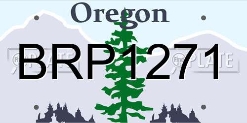 BRP1271 Oregon License Plate