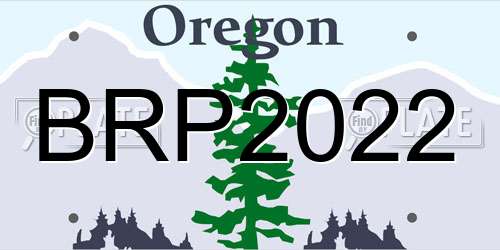 BRP2022 Oregon License Plate
