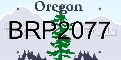 BRP2077 Oregon License Plate