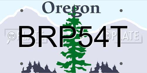 BRP54T Oregon License Plate