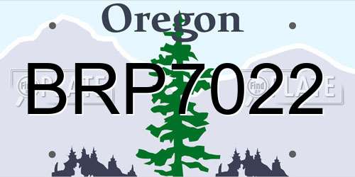 BRP7022 Oregon License Plate
