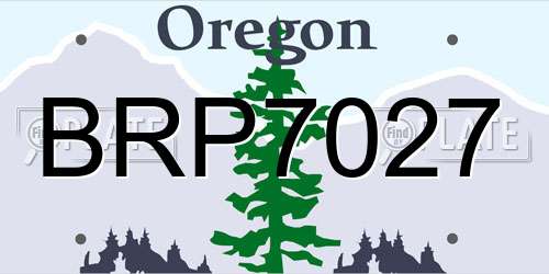 BRP7027 Oregon License Plate