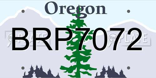 BRP7072 Oregon License Plate