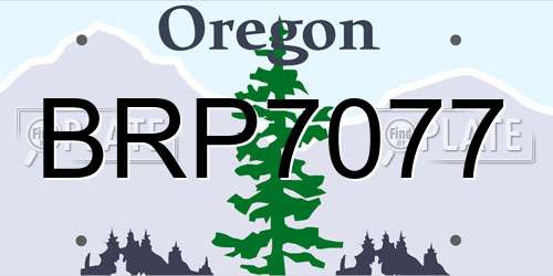 BRP7077 Oregon License Plate