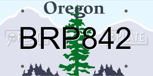 BRP842 Oregon License Plate