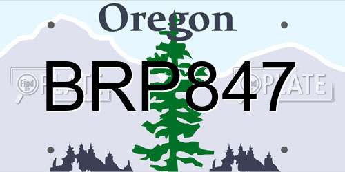 BRP847 Oregon License Plate