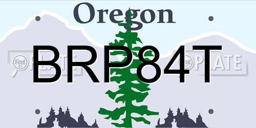 BRP84T Oregon License Plate