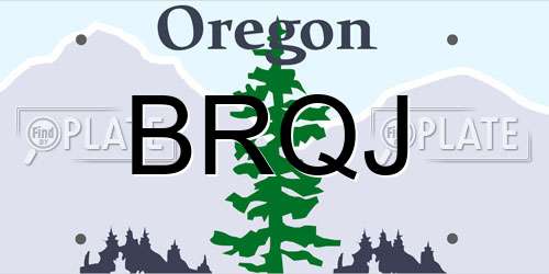 BRQJ Oregon License Plate
