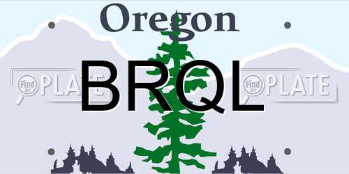 BRQL Oregon License Plate