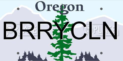 BRRYCLN Oregon License Plate