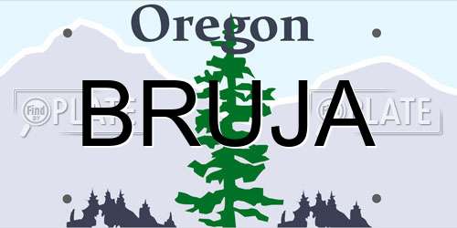 BRUJA Oregon License Plate