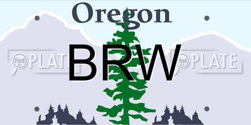 BRW Oregon License Plate