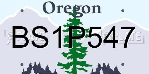 BS1P547 Oregon License Plate