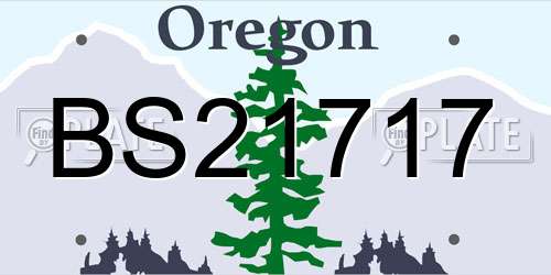 BS21717 Oregon License Plate