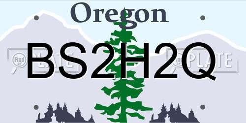 BS2H2Q Oregon License Plate