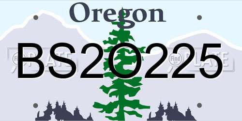 BS2O225 Oregon License Plate