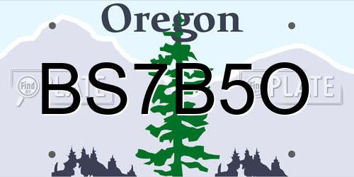 BS7B5O Oregon License Plate