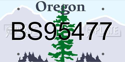 BS95477 Oregon License Plate