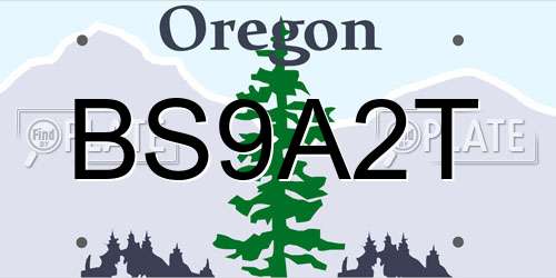 BS9A2T Oregon License Plate