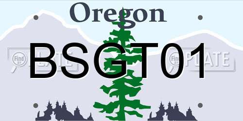 BSGT01 Oregon License Plate