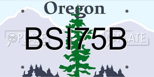 BSI75B Oregon License Plate