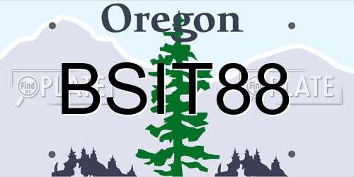 BSIT88 Oregon License Plate