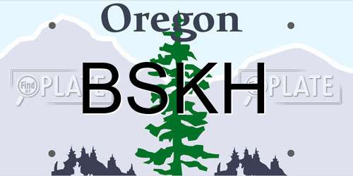 BSKH Oregon License Plate