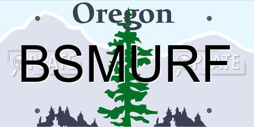 BSMURF Oregon License Plate