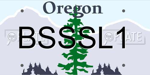 BSSSL1 Oregon License Plate