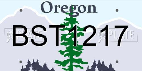 BST1217 Oregon License Plate