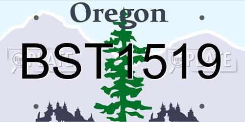 BST1519 Oregon License Plate