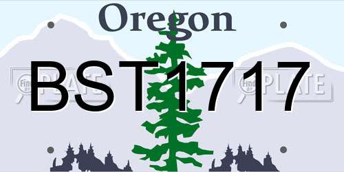BST1717 Oregon License Plate