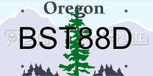 BST88D Oregon License Plate