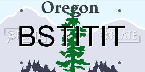 BSTITIT Oregon License Plate