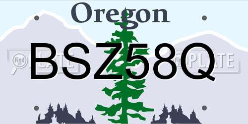 BSZ58Q Oregon License Plate