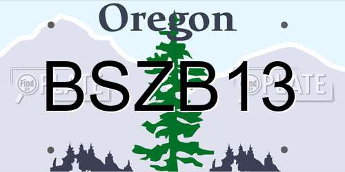 BSZB13 Oregon License Plate