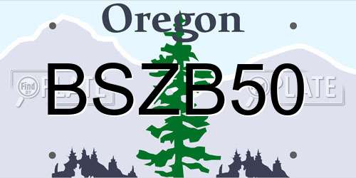 BSZB50 Oregon License Plate