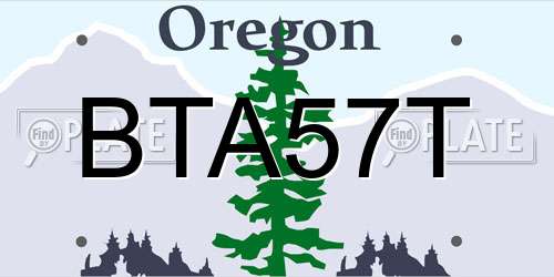 BTA57T Oregon License Plate