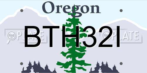 BTH32I Oregon License Plate