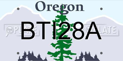 BTI28A Oregon License Plate