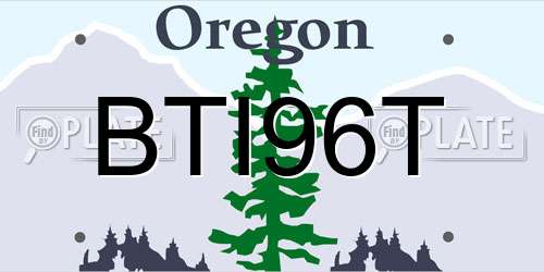 BTI96T Oregon License Plate
