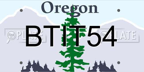 BTIT54 Oregon License Plate