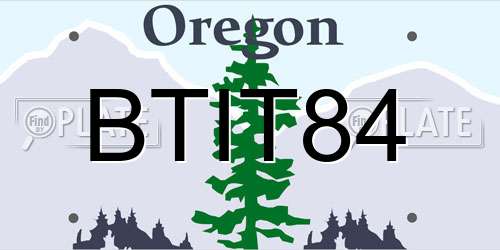 BTIT84 Oregon License Plate