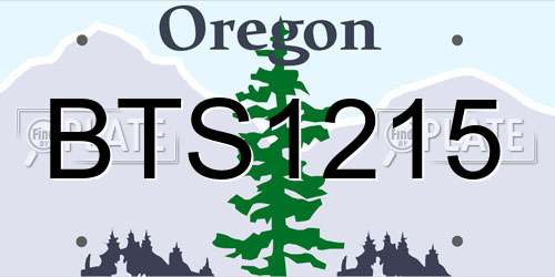 BTS1215 Oregon License Plate