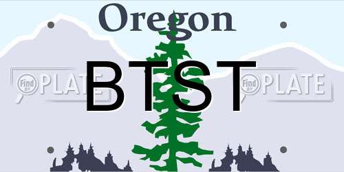 BTST Oregon License Plate