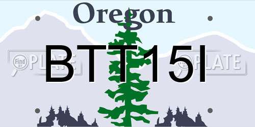 BTT15I Oregon License Plate