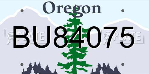 BU84075 Oregon License Plate
