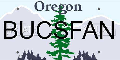BUCSFAN Oregon License Plate