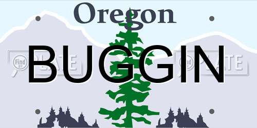 BUGGIN Oregon License Plate