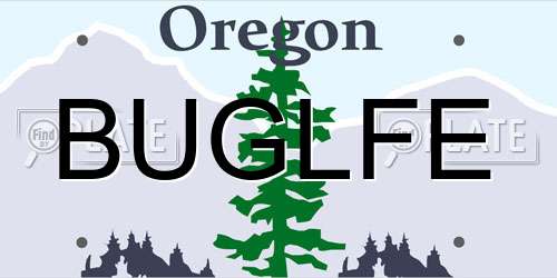 BUGLFE Oregon License Plate